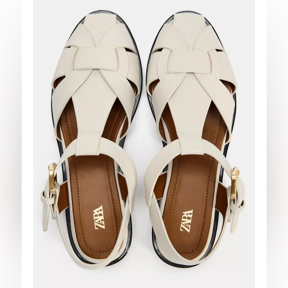ZARA FLAT FISHERMAN SANDALS NWT 7.5 (38)